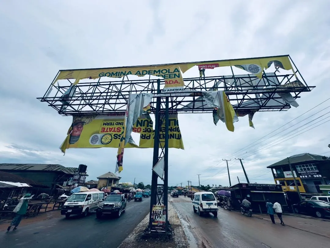 Vandalized billboards