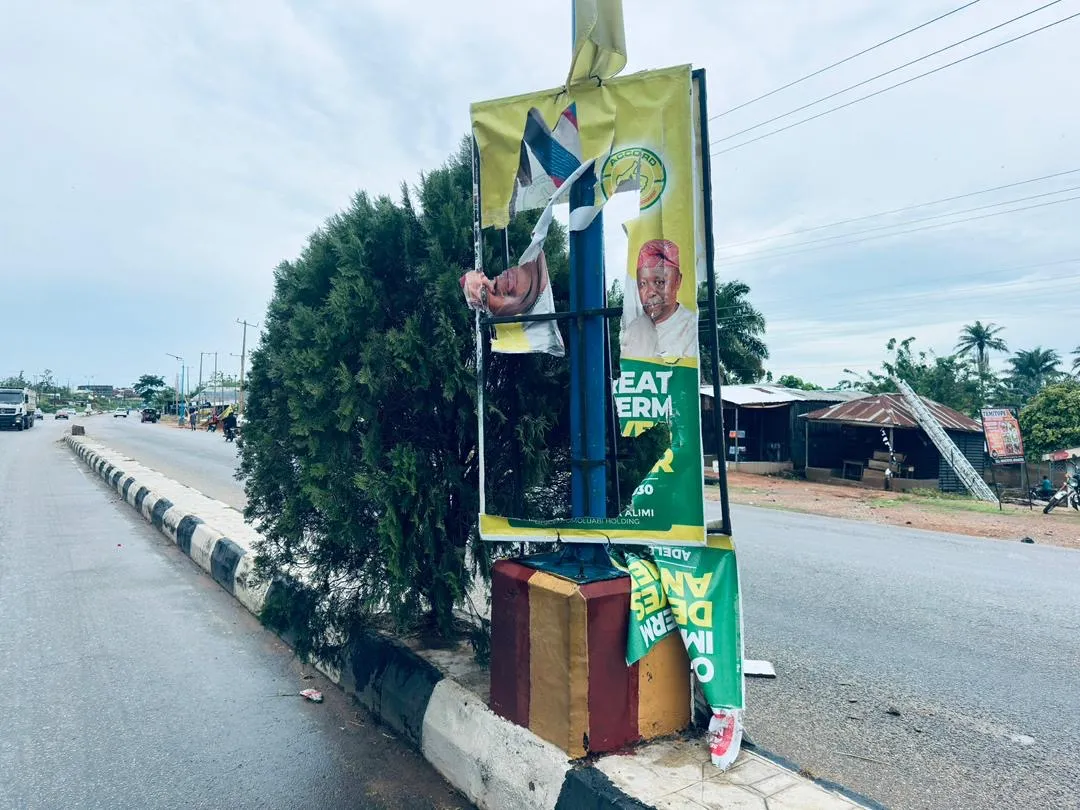 Vandalized billboards