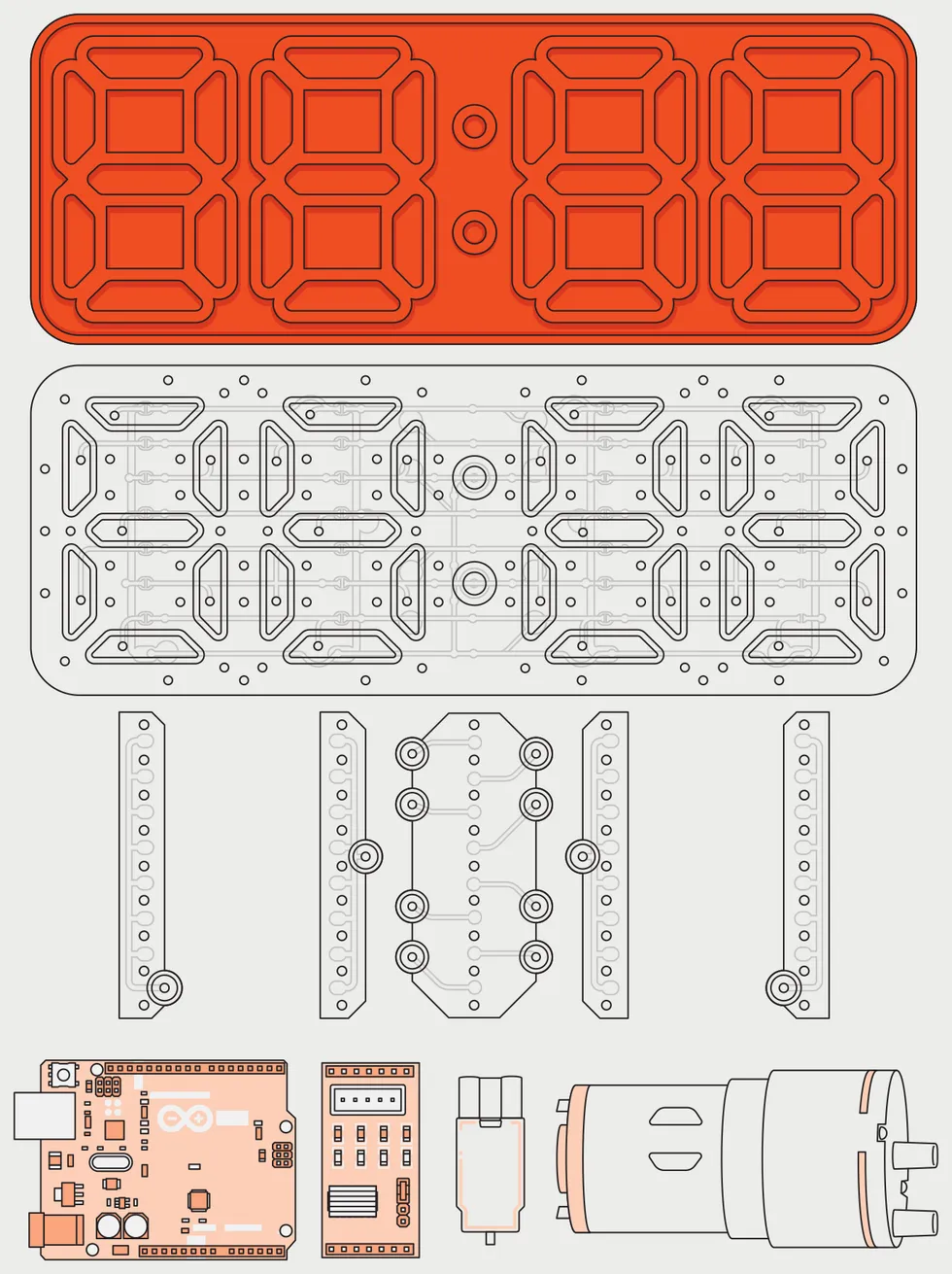 Major components of the soft clock. 