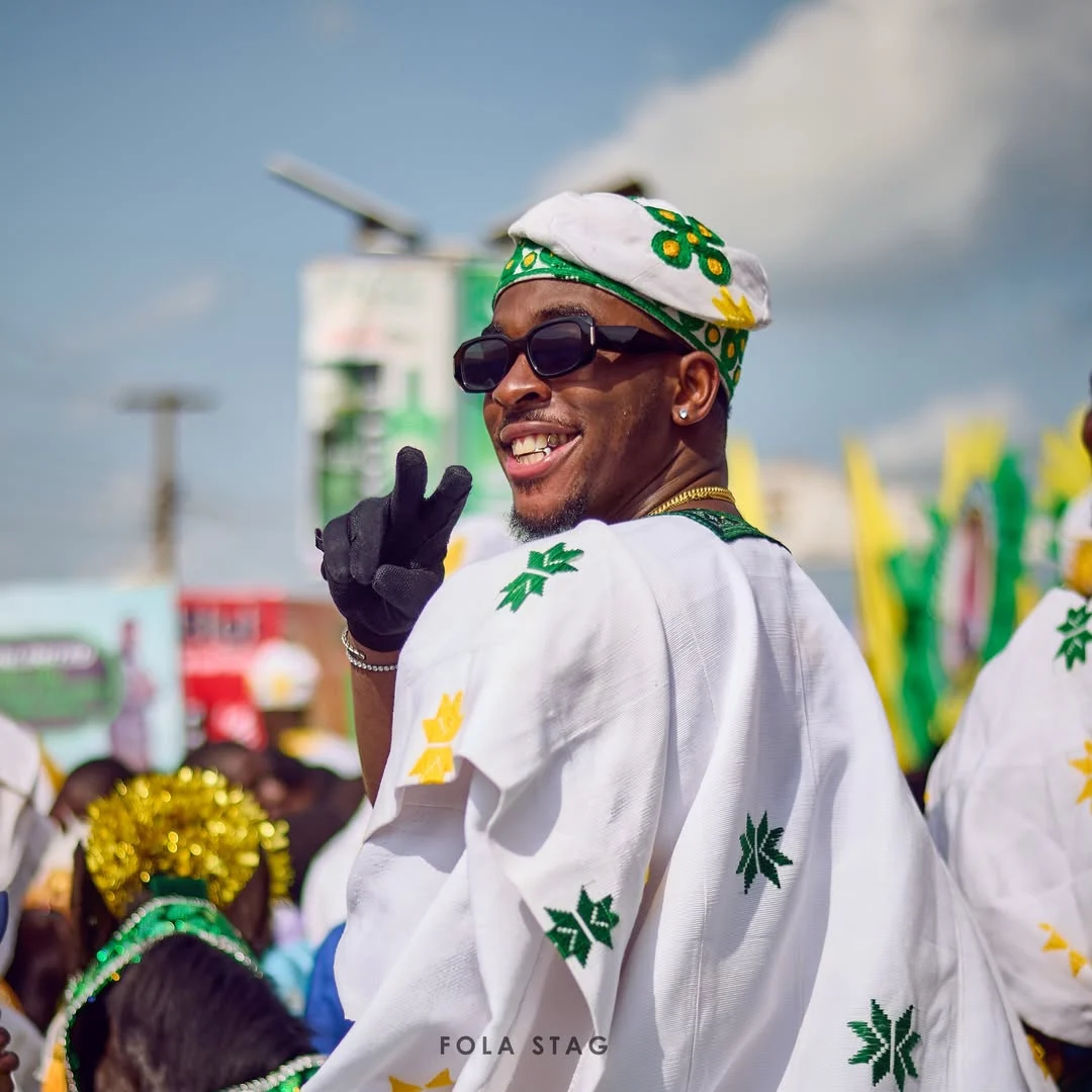 Jamal Oreagba  at the 2026 Ojude Oba Festival. Credit: Fola Stag