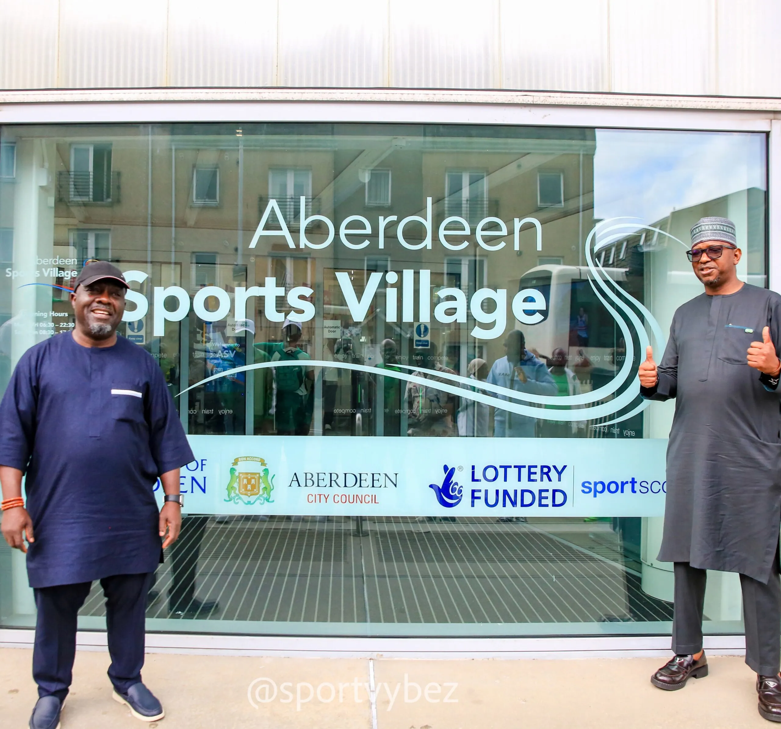 NSC DG Bukola Olopade and Chairman Shehu Dikko (CREDIT: @Sportvybez)