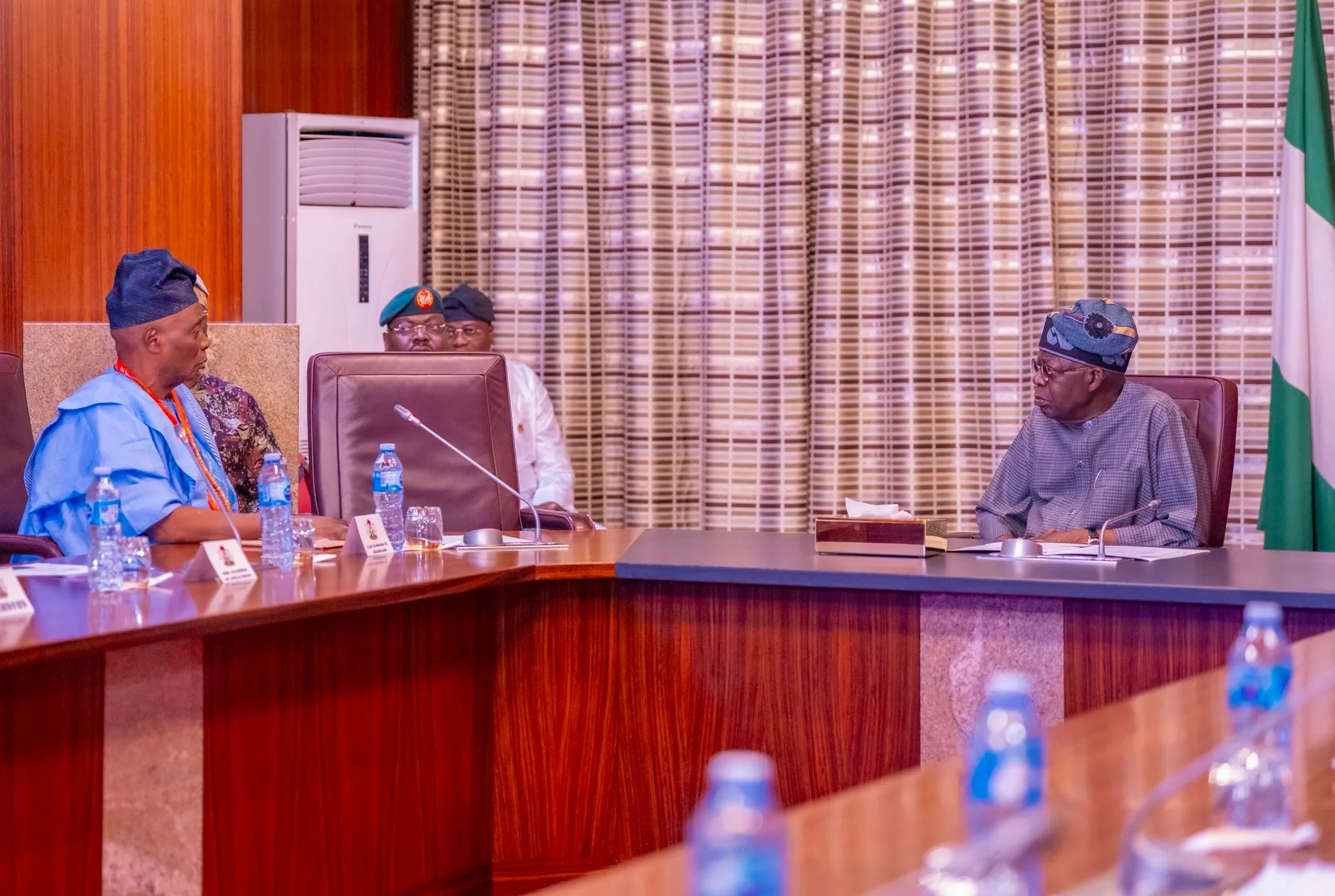 President Bola Ahmed Tinubu receives traditional rulers from Oyo   in the State House