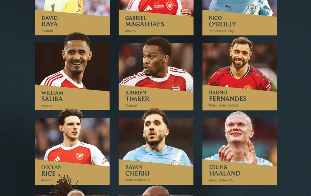 Arsenal, Man City Dominate PFA Premier League Team of the Ye
