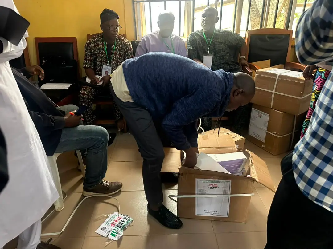 Distribution of sensitive materials at Ejigbo LGA’s INEC Office