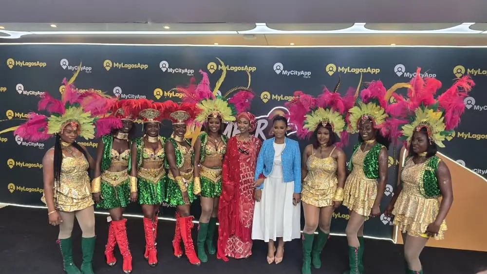 Chief Executive Officer of MyCityApp, Ifeoma Chukwu, with Calabar Carnival Ladies